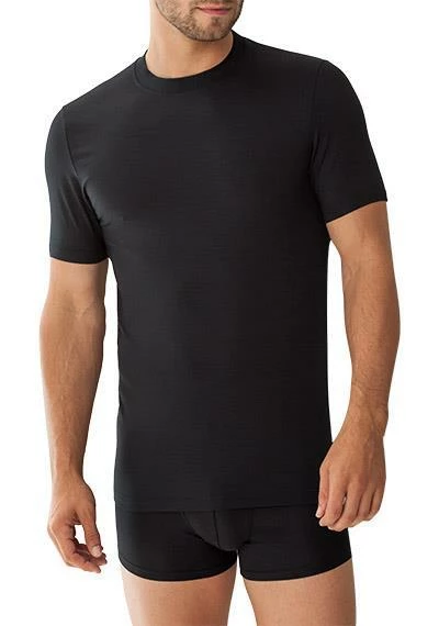Zimmerli Pureness 700 Shirt SS 700/1341/86 T-Shirt, Micromodal OEKO-TEX, Schwarz, Black