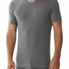 Zimmerli Pureness 700 Shirt VN SS 700/1346/51 T-Shirt, Micromodal OEKO-TEX, Grau meliert, Grey melange