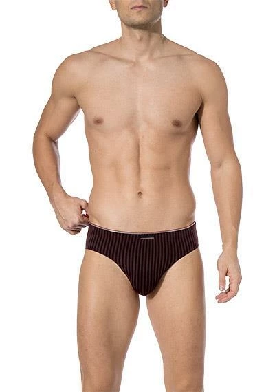 bruno banani Sportslip Hair Stripes 2203-1975/1791 Mikrofaser, Dunkelrot gestreift, Bordeaux