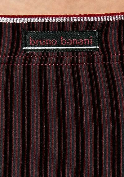 bruno banani Sportslip Hair Stripes 2203-1975/1791 Mikrofaser, Dunkelrot gestreift, Bordeaux – Bild 2