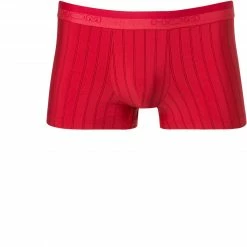 HOM Chic Boxer Briefs 401336/00PA Trunk, Mikrofaser, Leuchtrot, Rot