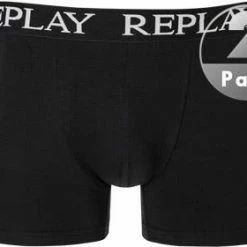 Replay Cotton Stretch Trunk 2er Pack I101005/N011 Trunks, Baumwoll-Stretch, Schwarz