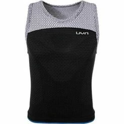 UYN Singlet O101233/J124 Funktionsshirt, Mikrofaser, Schwarz, Off White