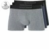 bruno banani Shorts 3erPack Energy 2201-2083/2753 Trunks, Baumwoll-Stretch, Schwarz-blau-grau, Schwarz-navy-grau