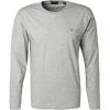 Gant Longsleeve 234502/94 Regular Fit, Baumwolle, Steingrau meliert, Hellgrau