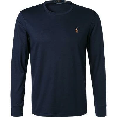 Polo Ralph Lauren Longsleeve 710760/003 Custom Slim Fit, Baumwolle, Marineblau, Navy