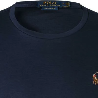 Polo Ralph Lauren Longsleeve 710760/003 Custom Slim Fit, Baumwolle, Marineblau, Navy – Bild 2