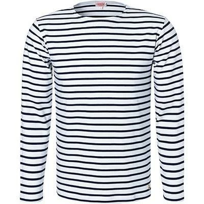 Armor lux T-Shirt 02297/400 Longsleeve, Regular Fit, Baumwolle, Weiß-marine gestreift, Weiß-marine