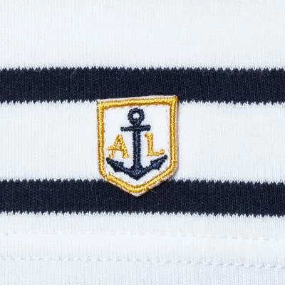 Armor lux T-Shirt 02297/400 Longsleeve, Regular Fit, Baumwolle, Weiß-marine gestreift, Weiß-marine – Bild 3