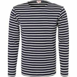 Armor lux T-Shirt 02297/429 Longsleeve, Regular Fit, Baumwolle, Dunkelblau-natur gestreift, Dunkelblau-natur