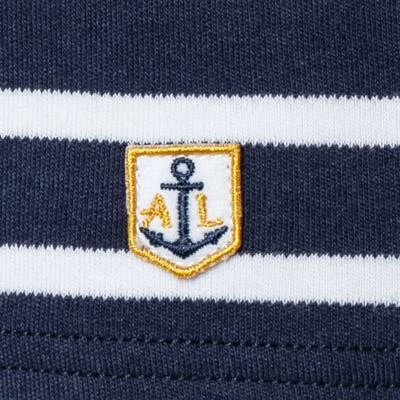 Armor lux T-Shirt 02297/600 Longsleeve, Regular Fit, Baumwolle, Dunkelblau-weiß gestreift, Dunkelblau-weiß – Bild 3