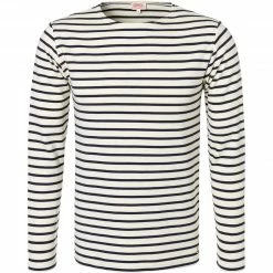 Armor lux T-Shirt 02297/395 Longsleeve, Regular Fit, Baumwolle, Natur-dunkelblau gestreift, Natur-dunkelblau