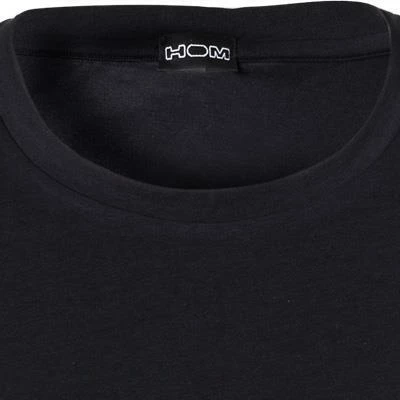 HOM Supreme Cotton Shirt 401566/0004 Baumwoll-Stretch, Schwarz – Bild 2