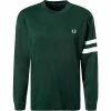 Fred Perry T-Shirt M7522/F40 Longsleeve, Baumwolle, Dunkelgrün, Tannengrün