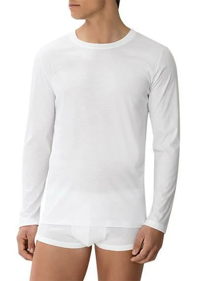 Zimmerli Sea Island 286 T-Shirt 286/1443/01 Longsleeve, Island Baumwolle, Weiß