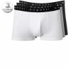 bugatti Boxer Briefs 3er Pack 50148/6061/821 Trunks, Baumwolle, Schwarz-weiß-hellgrau, Weiß-grau-schwarz