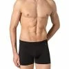 Schiesser Long Life Cotton Shorts 145136/000 Trunk, Baumwoll-Stretch, Schwarz