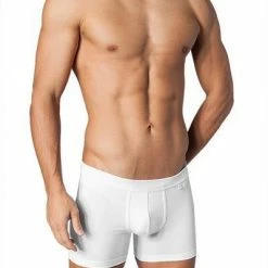 Schiesser Long Life Cotton Cyclist 145137/100 Trunk, Baumwoll-Stretch, Weiß