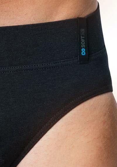 Schiesser Long Life Soft Rio-Slip 155631/001 Baumwoll-Stretch, Nachtblau, Blau-schwarz – Bild 2