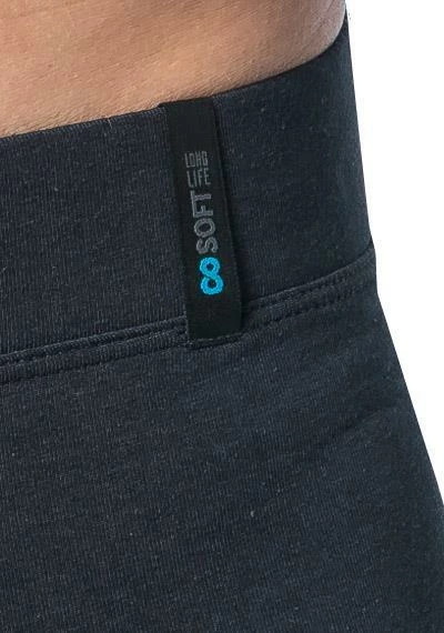 Schiesser Long Life Soft Shorts 155632/001 Trunk, Baumwoll-Stretch, Nachtblau, Blau-schwarz – Bild 2
