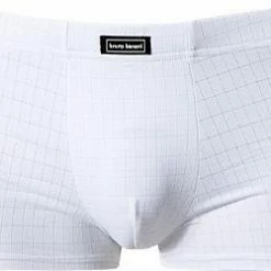 bruno banani Hipshorts Check Line 2202-2165/1612 Mikrofaser, Weiß