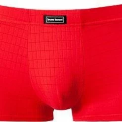 bruno banani Hipshorts Check Line 2202-2165/1070 Mikrofaser, Rot