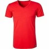 bruno banani V-Shirt Check Line 2.0 2206-2165/1070 T-Shirt, Mikrofaser, Rot