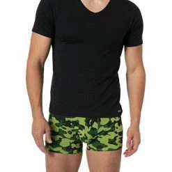 bruno banani V-Shirt Check Line 2.0 2206-2165/0125 T-Shirt, Mikrofaser, Schwarz