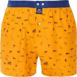 MC ALSON Boxer-Shorts 4201/orange-blau Boxershorts, Baumwolle, Orange-blau gemustert