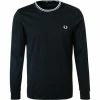 Fred Perry T-Shirt M9602/102 Longsleeve, Baumwolle, Schwarz