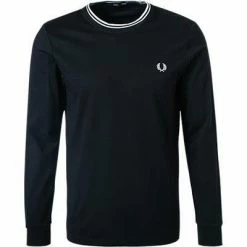 Fred Perry T-Shirt M9602/102 Longsleeve, Baumwolle, Schwarz