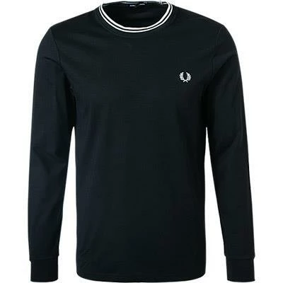 Fred Perry T-Shirt M9602/102 Longsleeve, Baumwolle, Schwarz