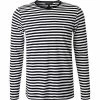 Tommy Hilfiger Longsleeve MW0MW10804/0A4 Slim Fit, Bio Baumwolle, Dunkelblau-weiß gestreift, Dunkelblau-weiß