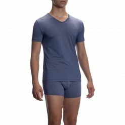 Olaf Benz RED2067 V-Neck regular 108785/4019 T-Shirt, Mikrofaser, Nachtblau