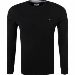 TOMMY JEANS T-Shirt DM0DM04409/078 Longsleeve, Bio Baumwolle, Schwarz