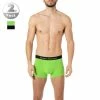 bruno banani Shorts 2er Pack Flow. 2203-1388/4220 Trunks, Baumwoll-Stretch, Leuchtgrün-schwarz, Apfelgrün-schwarz