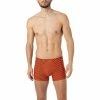 bruno banani Shorts stripes Effects 2201-2271/4209 Trunk, Baumwolle-Modal, Orange-schwarz gestreift, Orange-rot-schwarz