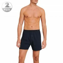 Schiesser Boxershorts 2er Pack 174002/803 Baumwolle, Royal