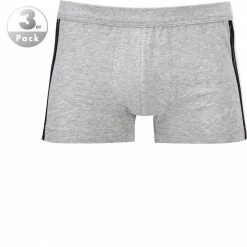 Schiesser Shorts 3er Pack 173816/202 Trunks, Baumwoll-Stretch, Grau meliert, Grau