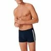 Schiesser Shorts 3er Pack 173816/803 Trunks, Baumwoll-Stretch, Dunkelblau