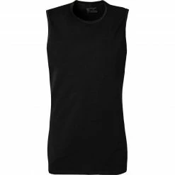 Schiesser Tank Top 2er Pack 173980/000 Tanktops, Baumwoll-Stretch, Schwarz
