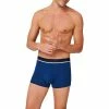 Schiesser Shorts 3er Pack 173986/908 Trunks, Baumwoll-Stretch, Blau-schwarz