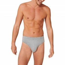 Schiesser Supermini 3er Pack 173987/901 Slips, Baumwoll-Stretch, Grau-blau-schwarz, Schwarz-blau-grau