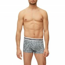 Marc O'Polo Shorts 3er Pack 174519/203 Trunks, Baumwoll-Stretch, Anthrazit-nachtblau, Anthrazit