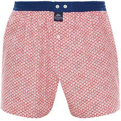 MC ALSON Boxer-Shorts 4336/blau-rot Boxershorts, Baumwolle, Rot-marine gemustert – Bild 2