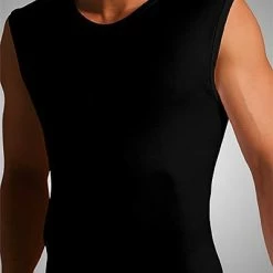 Novila Natural Comfort Under-Shirt 8036/01/28 Tanktop, Mako-Baumwolle, Schwarz, Schwarz (28)