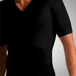 Novila Natural Comfort V-Shirt 8036/05/28 T-Shirt, Mako-Baumwolle, Schwarz, Schwarz (28)