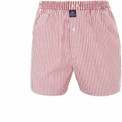 MC ALSON Boxer-Shorts 0233/rot-weiß Boxershorts, Baumwolle, Kirschrot-weiß