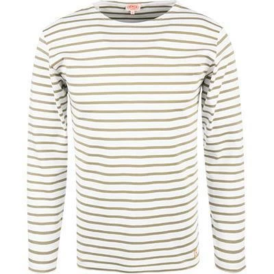 Armor lux T-Shirt 02297/GWX Longsleeve, Baumwolle, Weiß-grün gestreift, Weiß-grün – Bild 2