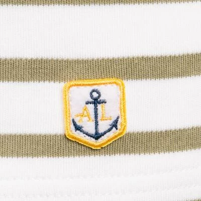 Armor lux T-Shirt 02297/GWX Longsleeve, Baumwolle, Weiß-grün gestreift, Weiß-grün – Bild 4